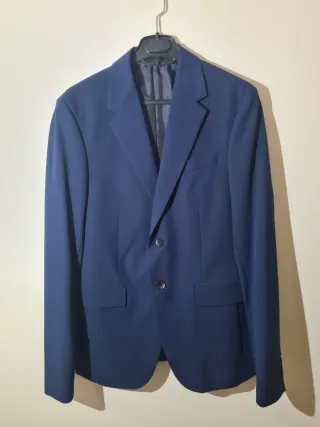 Traje Zara Slim Fit Azul Marino Talla M