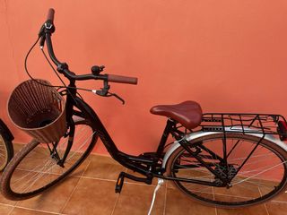Bicicleta Paseo Negra con Cesta