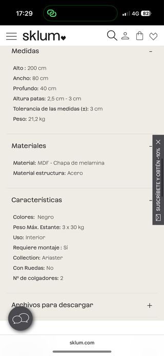 Armario Abierto Acero y MDF ARISTER