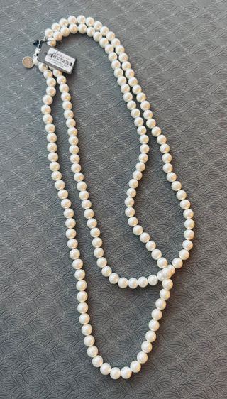 Collar largo perlas Dada Burma blanco NUEVO