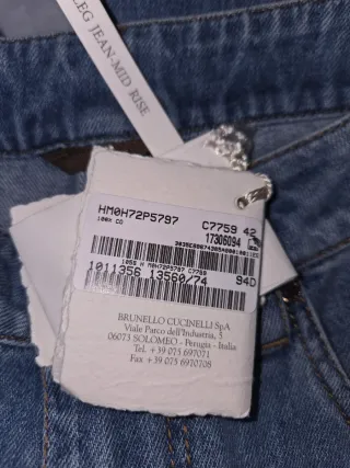 Jeans Brunello Cucinelli dritti blu