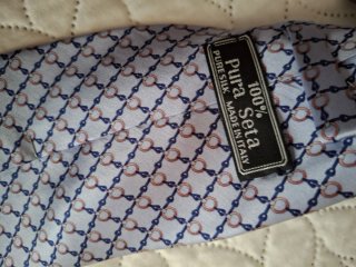 Corbata de seda azul