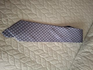 Corbata de seda azul