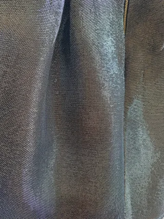 Vestido fiesta plateado brillante