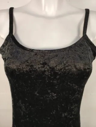 Abito lungo nero lucido