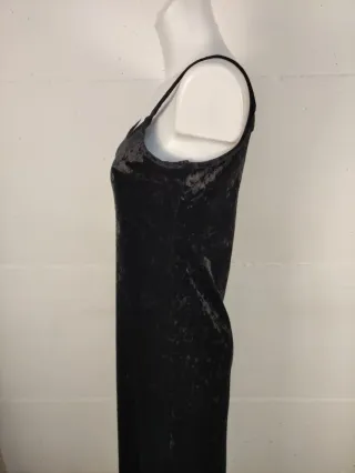 Abito lungo nero lucido