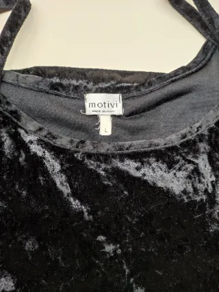 Abito lungo nero lucido