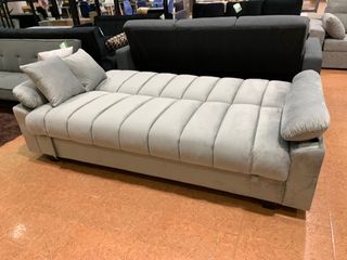 Sofá Cama Yadhi Tela Gris Oscuro