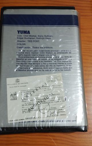 VHS Yuma (1983) IVS Intervision. Licencia Original