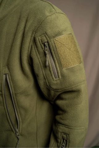 Chaqueta polar verde militar