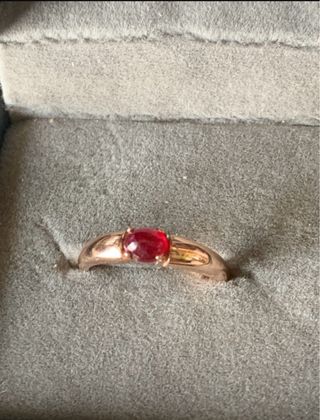 Anillo Plata con Rubí Natural