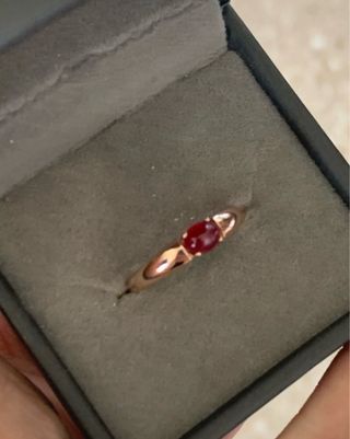 Anillo Plata con Rubí Natural