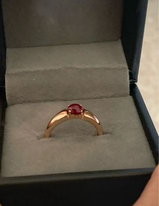 Anillo Plata con Rubí Natural