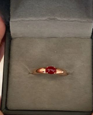 Anillo Plata con Rubí Natural