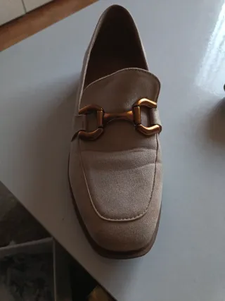 Zapatos planos mujer beige