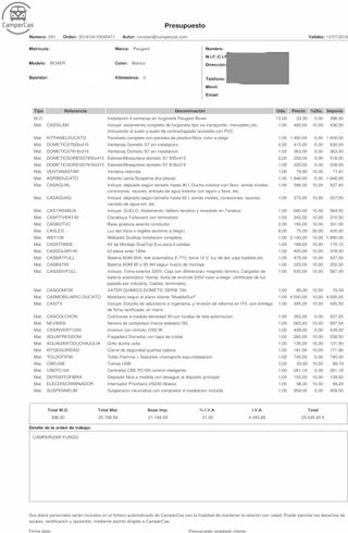 Furgoneta Camper Peugeot Boxer 2016