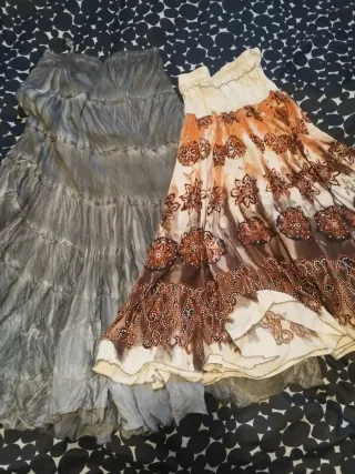 2 Faldas Largas Hippies Talla Única