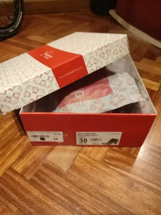 Botines de cuero marrón tacón talla 38