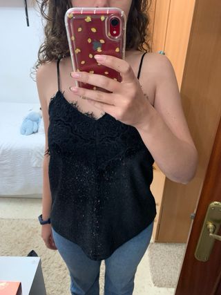 Top negro de fiesta de Sfera