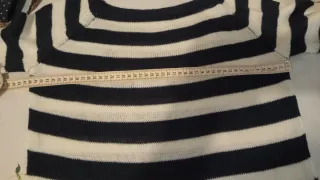 Jersey de lana rayas azul y blanco