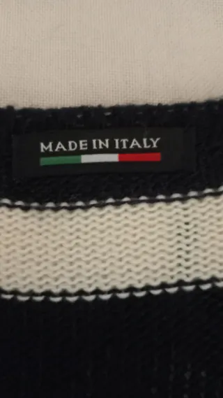 Jersey de lana rayas azul y blanco