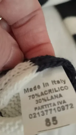 Jersey de lana rayas azul y blanco