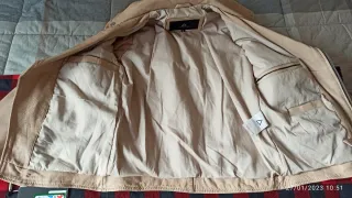 Giubbino in pelle morbida beige