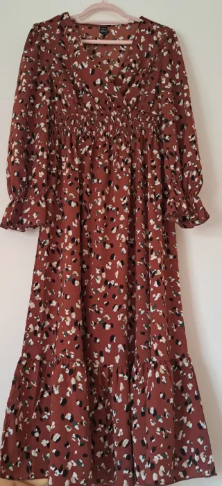 Vestido Boho Marrón Estampado