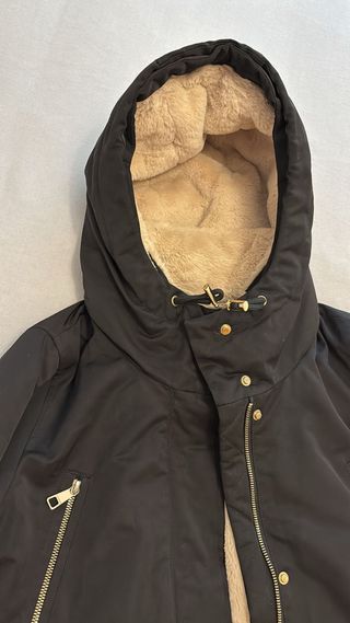 Abrigo Zara Negro Mujer