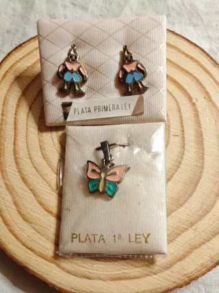 Conjunto Pendientes y Colgante Plata