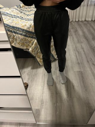 Chándal efecto piel negro XS tamaño niños 152