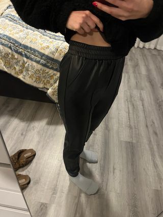 Chándal efecto piel negro XS tamaño niños 152