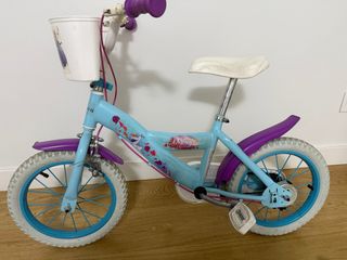 Bici niña Frozen 14 azul y morado