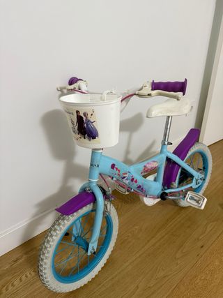 Bici niña Frozen 14 azul y morado