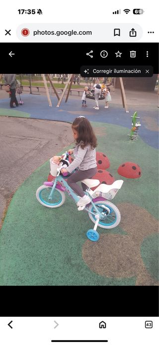 Bici niña Frozen 14 azul y morado