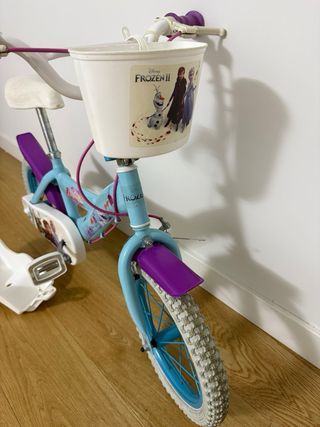 Bici niña Frozen 14 azul y morado