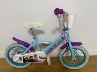 Bici niña Frozen 14 azul y morado