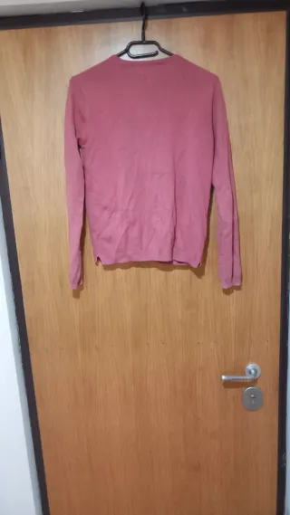 Casaco de malha rosa criança