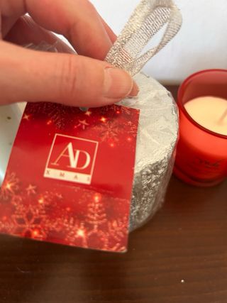 Set 5 candele natalizie oro , rosso, argento