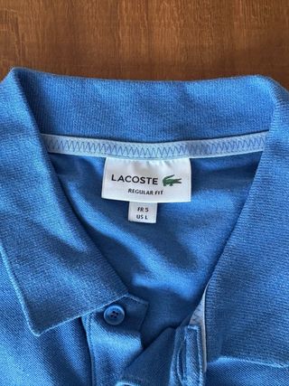 Polo Lacoste Azul Talla L