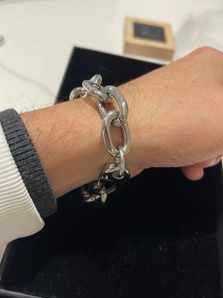 Bracciale a catena color argento