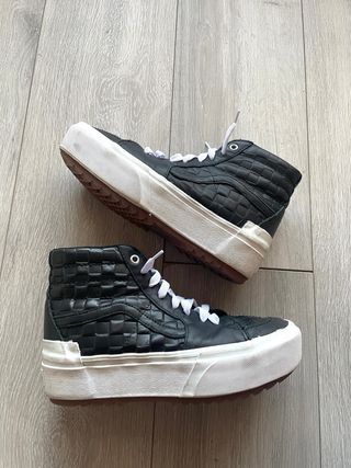 Vans Sk8-Hi Plataforma Piel Negra
