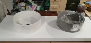 Mueble de lavabo doble roble claro