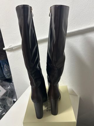 Stivali donna marrone tacco alto tg 37 nuovo