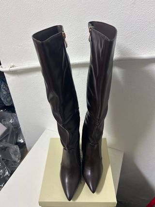 Stivali donna marrone tacco alto tg 37 nuovo
