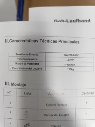 Cinta de correr o caminar plegable