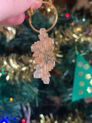 Pendientes Copo Nieve Resina epoxi