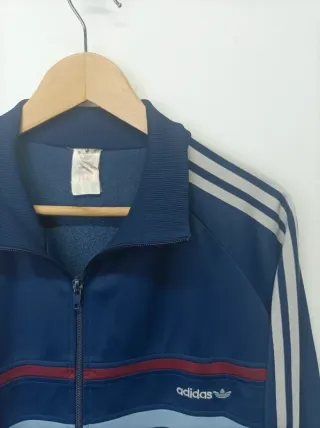 Chaqueta Deportiva Adidas Vintage Azul Rayas