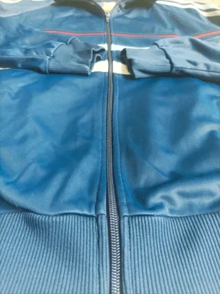 Chaqueta Deportiva Adidas Vintage Azul Rayas