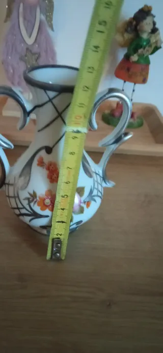 Jarrón Porcelana Bohemia Plata